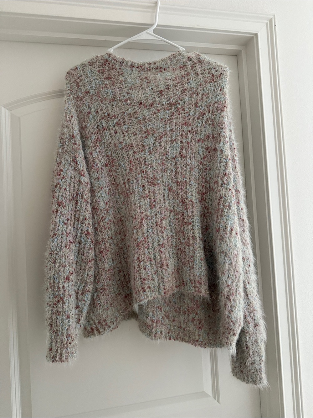 Forever 21 Cream Multicolor Speckled Crewneck Sweater